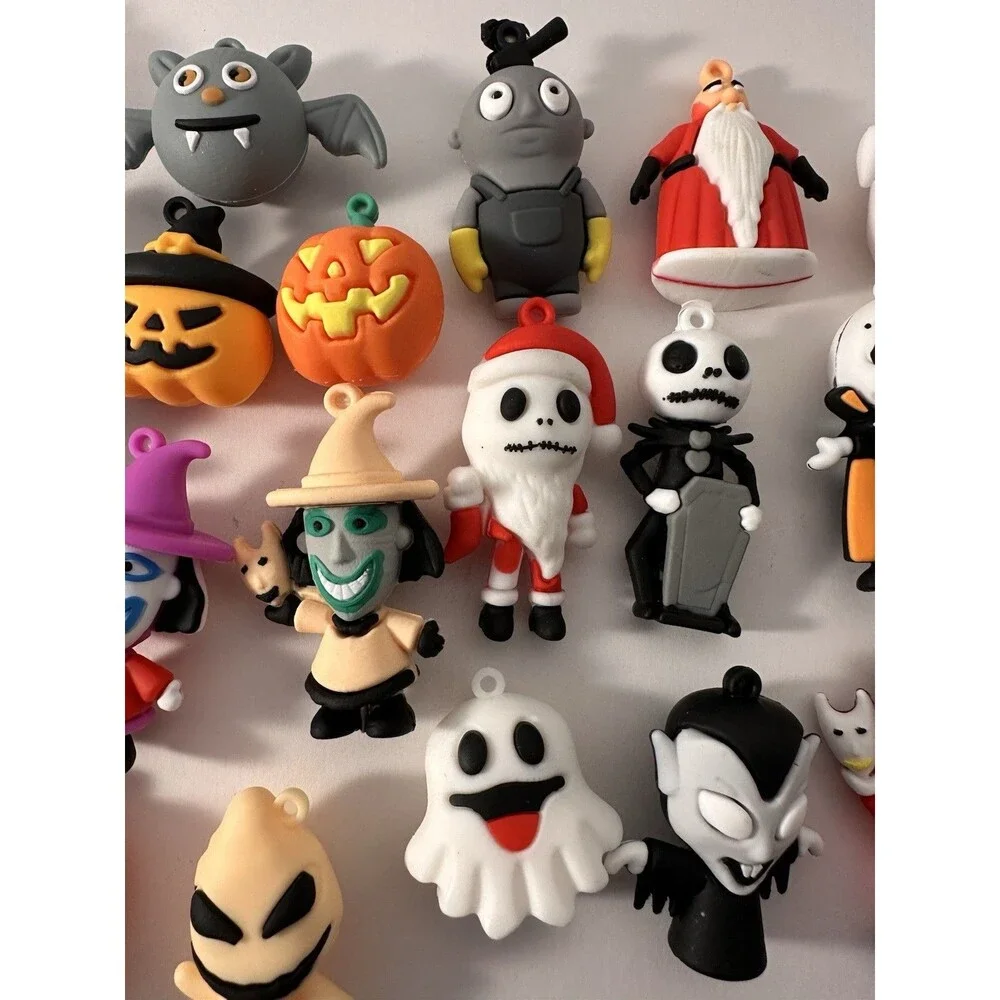 Nightmare Before Christmas Keychain Lot Of 22 No Key Rings Sally Jack Oogie Boog